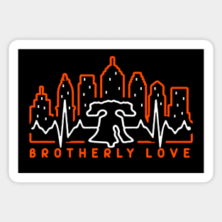 Philly Fan Orange White Philadelphia Brotherly Love Liberty Bell Philly Fan Art Sticker